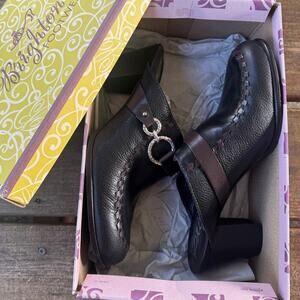 Brighton Gemini Black Leather Shoes 9M w/Box